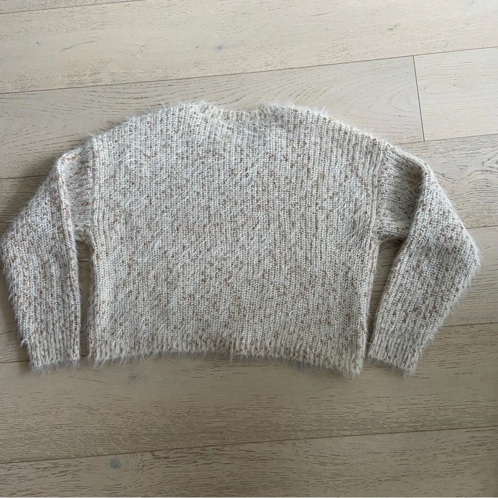 GENTLE FAWN Marie Soft Knit Sweater Large Copper Flecks Cozy EUC - Picture 3 of 7
